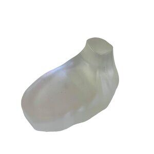 Vintage Frosted Glass Foot Paperweight Made In‎ Austria
